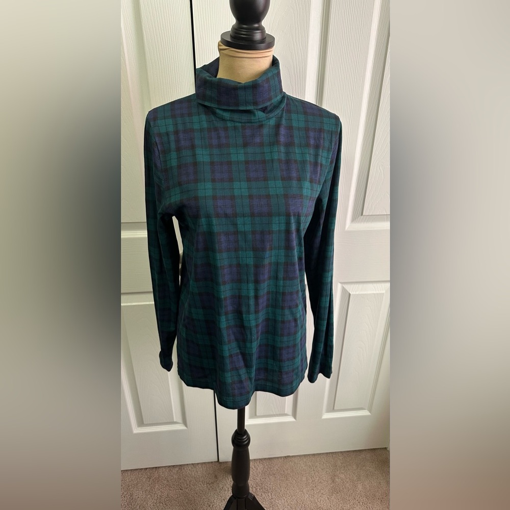 J. Crew Plaid Tank Top - Green and Blue